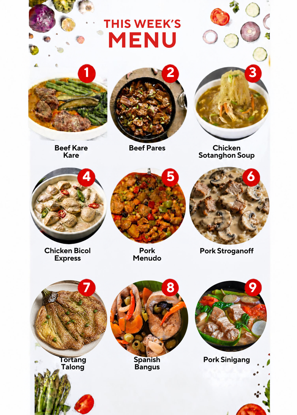 Mix & Match 5 Weekly Meals Plan